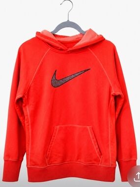 Nike Bright Red Hoodie with Black Swoosh